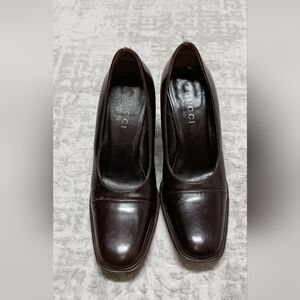 Gucci  Block heel Brown Leather Women's Size 6